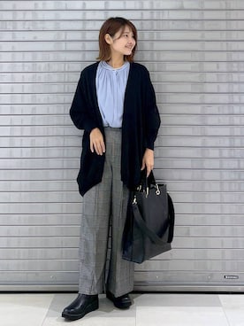 「アイテム（カーディガン/ボレロ）」を使った、MAIKOさん（レディース・150cm・30代）の秋コーディネート