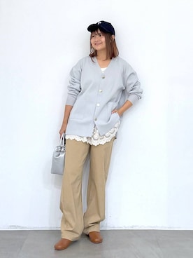 「アイテム（カーゴパンツ）」を使った、MAIKOさん（レディース・150cm・30代）の秋コーディネート