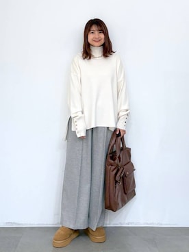 「アイテム（アクセサリー）」を使った、MAIKOさん（レディース・150cm）の冬コーディネート