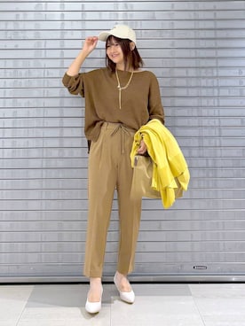 「アイテム（イエロー系）」を使った、MAIKOさん（レディース・150cm・30代）の秋コーディネート