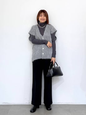 「アイテム（ベスト）」を使った、MAIKOさん（レディース・150cm・30代）の秋コーディネート