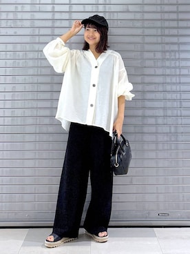 「アイテム（タンクトップ）」を使った、MAIKOさん（レディース・150cm）の夏コーディネート