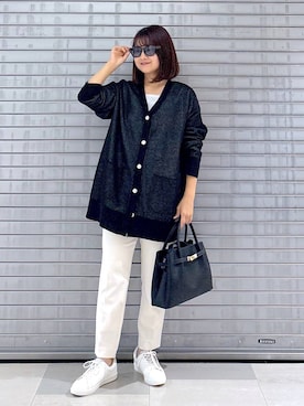 「アイテム（メガネ、グレー系）」を使った、MAIKOさん（レディース・150cm）の秋コーディネート