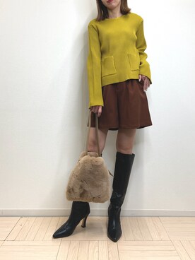 「M.deux（エムドゥ）のアイテム」を使った、e__deuxさん（レディース・157cm）の冬コーディネート