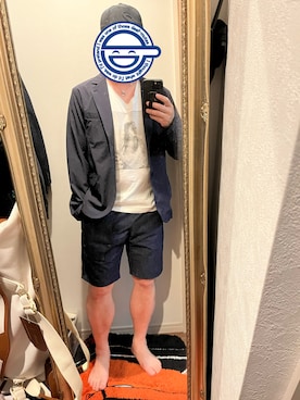 「アイテム（その他、オレンジ系）」を使った、カオナシさん（メンズ・170cm）の春コーディネート
