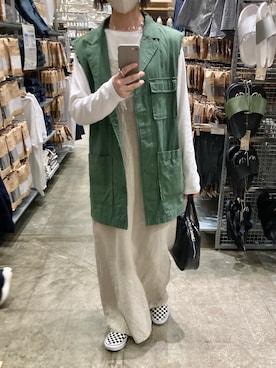 「ごきげんウィーク」｜「アイテム（スリッポン）」を使った、s__o1203さん（レディース・155cm）の春コーディネート