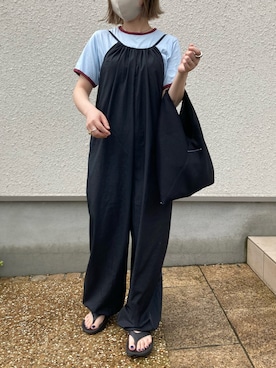 「Omekashi（オメカシ）のアイテム（オールインワン・サロペット）」を使った、s__o1203さん（レディース・155cm）の夏コーディネート