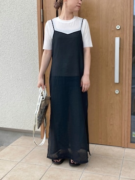 「ENOF（イナフ）のアイテム（ワンピース/ドレス）」を使った、s__o1203さん（レディース・155cm）の夏コーディネート