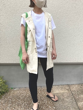 「CANAL JEAN（キャナルジーン）のアイテム（その他アウター）」を使った、s__o1203さん（レディース・155cm）の夏コーディネート