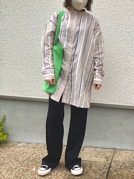 「ENOF（イナフ）のアイテム（パンツ）」を使った、s__o1203さん（レディース・155cm）の春コーディネート