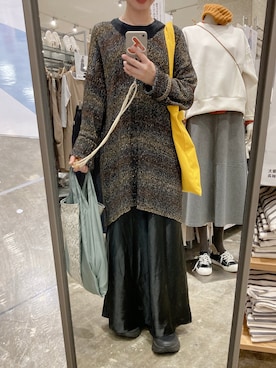 「HOKA（ホカ）のホカ HOKA ボンダイ7 ワイド BONDI 7 WIDE（スニーカー）」を使った、s__o1203さん（レディース・155cm）の秋コーディネート