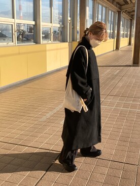 「ハイトーンカラー」｜「アイテム（ステンカラーコート）」を使った、s__o1203さん（レディース・155cm）の冬コーディネート