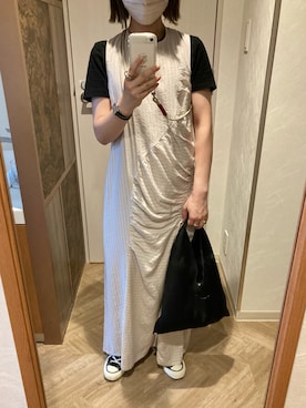 「家族旅行」｜「アイテム（ワンピース/ドレス）」を使った、s__o1203さん（レディース・155cm）の夏コーディネート