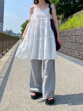 「adidas（アディダス）のハンドボール [Handball Spezial Shoes] スニーカー / アディダスオリジナルス adidas Originals（スニーカー、ブラック系）」を使った、ノアさん（レディース・157cm）の夏コーディネート