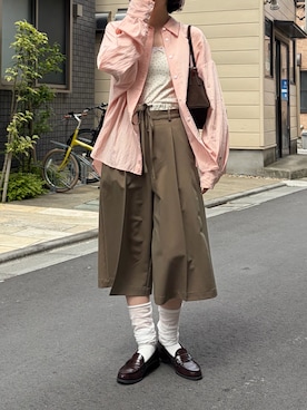 「Te chichi（テチチ）のアイテム」を使った、ノアさん（レディース・157cm）の秋コーディネート
