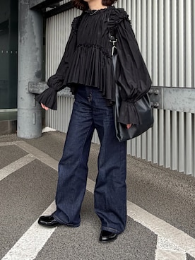 「無印良品（ムジルシリョウヒン）のアイテム（パンツ）」を使った、ノアさん（レディース・157cm）の春コーディネート