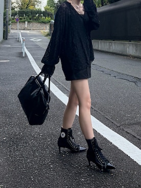 「SLY（スライ）のアイテム（パンツ）」を使った、ノアさん（レディース・157cm）の秋コーディネート