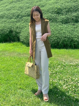 「ESPERANZA（エスペランサ）のアイテム（サンダル）」を使った、NANAHO_155cm(相互)さん（レディース・155cm）の夏コーディネート