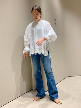 「ESPERANZA（エスペランサ）のアイテム（サンダル）」を使った、NANAHO_155cm(相互)さん（レディース・155cm）の夏コーディネート