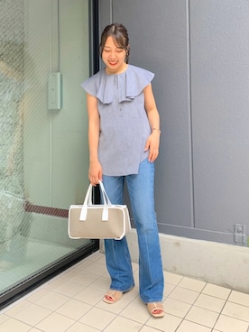 「ESPERANZA（エスペランサ）のアイテム（サンダル）」を使った、NANAHO_155cm(相互)さん（レディース・155cm）の夏コーディネート