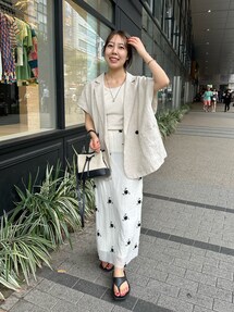 【最終値下げ】SHENERY フレンチスリーブ　リネン　ジャケット　ベスト 最終値下げ】SHENERY フレンチスリーブ リネン ジャケット