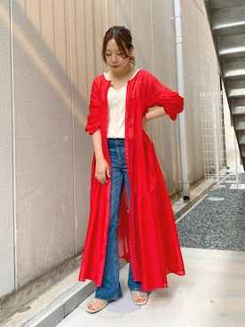 「ESPERANZA（エスペランサ）のアイテム（サンダル）」を使った、NANAHO_155cm(相互)さん（レディース・155cm）の夏コーディネート
