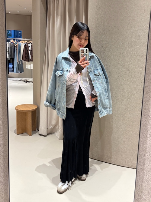 SHENERY梅田EST店NANAHO_155cm(相互)さんのデニムジャケットを使った 