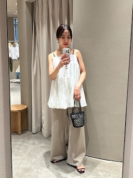 「アイテム（タンクトップ）」を使った、NANAHO_155cm(相互)さん（レディース・155cm）の夏コーディネート