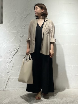 「Te chichi（テチチ）のアイテム（サロペット/オーバーオール）」を使った、Hanaさん（レディース・160cm）の夏コーディネート