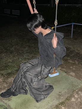 「アイテム（デニムパンツ）」を使った、mashimonさん（メンズ・175cm）の秋コーディネート