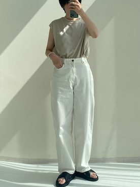 「アイテム（Tシャツ/カットソー）」を使った、タラ子さん（レディース・175cm・40代）の夏コーディネート