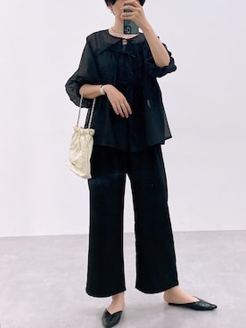 「アイテム（パンツ）」を使った、タラ子さん（レディース・175cm）の夏コーディネート