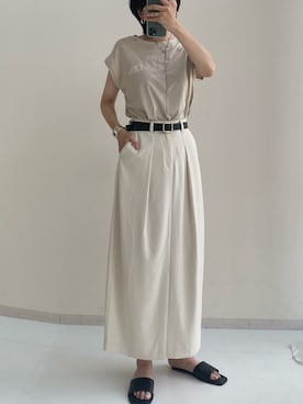 「アイテム（Tシャツ/カットソー）」を使った、タラ子さん（レディース・175cm・40代）の夏コーディネート