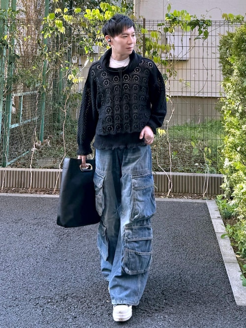 ルーズデニムカーゴ DIESEL（ディーゼル）の「SS23 レディース デニム カーゴパンツ