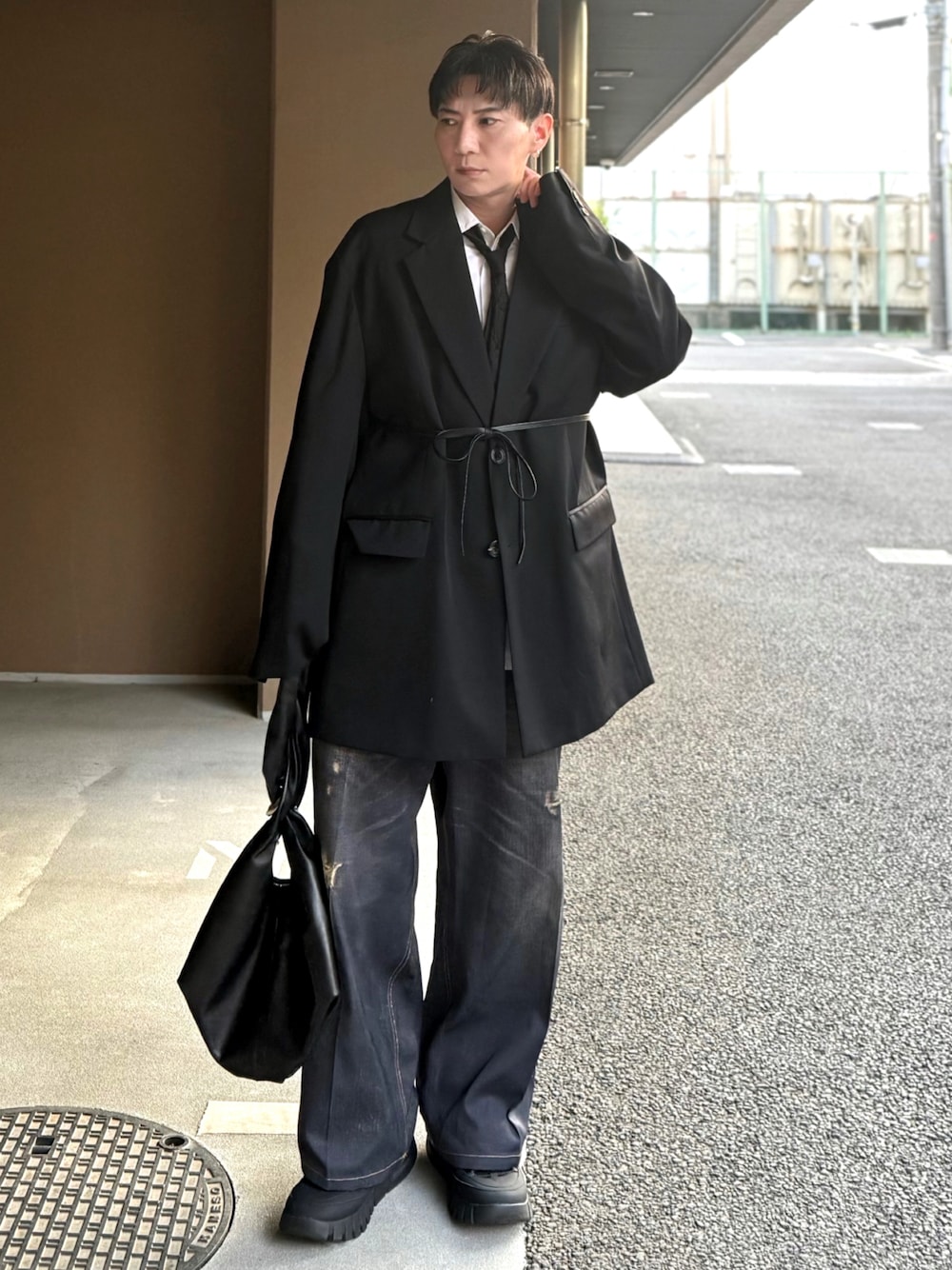■beautiful people■klein two way bag in smooth leather M klein two way bag in smooth leather M – beautiful people