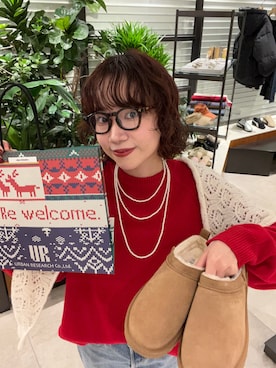 「UGG（アグ）のUGG　CLASSIC MICRO（その他シューズ）」を使った、saeさん（骨格ナチュラル・レディース・152cm）の冬コーディネート