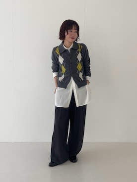 「アイテム（ローファー）」を使った、saeさん（レディース・152cm）の秋コーディネート