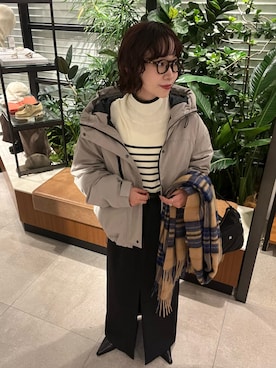 「アイテム（マフラー）」を使った、saeさん（レディース・152cm）の秋コーディネート