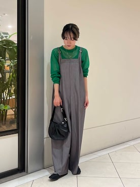 「低身長」｜「アイテム（サロペット/オーバーオール）」を使った、saeさん（レディース・152cm）の夏コーディネート