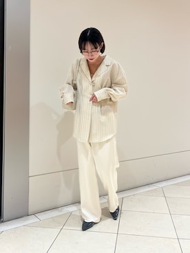 「URBAN RESEARCH（アーバンリサーチ）のnew basic　TILORED SLEEVE SHIRTS（シャツ/ブラウス、その他）」を使った、saeさん（レディース・152cm）の冬コーディネート