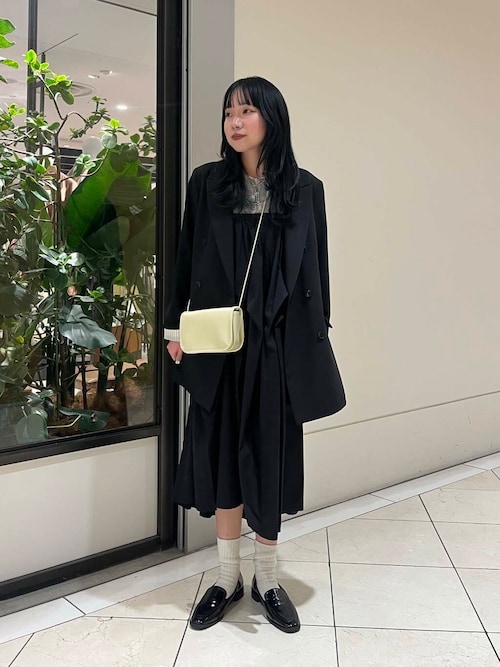 アーバンリサーチロッソ チュニック 半袖 黒 トップス ブラック カットソー セール】NINETY PERCENT ANIS RIB TOP（Tシャツ/カットソー