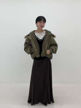 「アイテム（その他アウター）」を使った、saeさん（レディース・152cm）の秋コーディネート