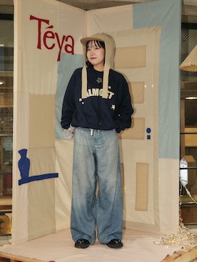 「URBAN RESEARCH（アーバンリサーチ）のTeya　Almost Sweat（スウェット）」を使った、saeさん（レディース・152cm）の秋コーディネート