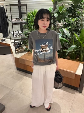 「URBAN RESEARCH（アーバンリサーチ）のアイテム（Tシャツ/カットソー）」を使った、saeさん（レディース・152cm）の夏コーディネート