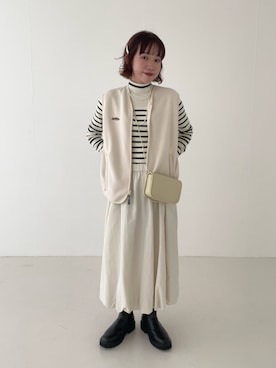 「アイテム（ベスト）」を使った、saeさん（レディース・152cm）の秋コーディネート