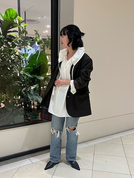 「アイテム（ジャケット/アウター）」を使った、saeさん（レディース・152cm）の秋コーディネート