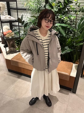 「アイテム（ダウンジャケット/コート）」を使った、saeさん（レディース・152cm・20代）の秋コーディネート