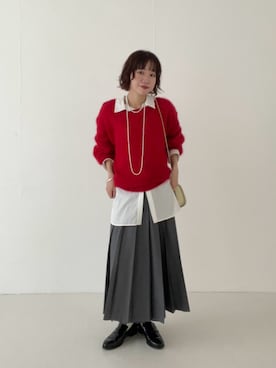 「アイテム（スカート）」を使った、saeさん（レディース・152cm）の秋コーディネート