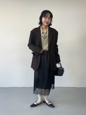 「アイテム（タイツ/ストッキング）」を使った、saeさん（レディース・152cm）の秋コーディネート