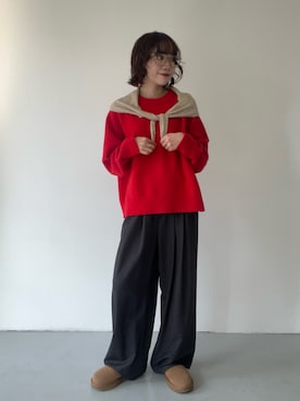 「UGG（アグ）のUGG　CLASSIC MICRO（その他シューズ）」を使った、saeさん（レディース・152cm）の冬コーディネート